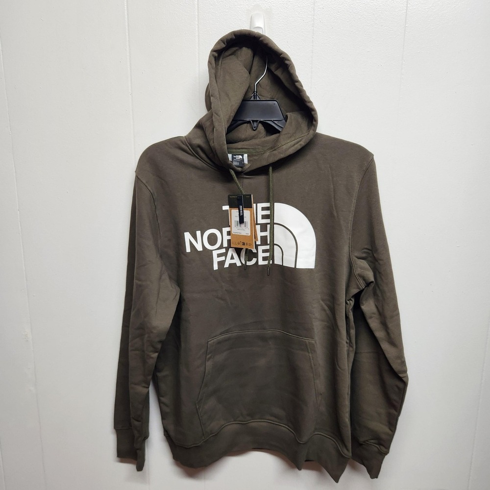 The North Face Hoodie Mens Large New Taupe Green Pullover TNF Logo NF0A7R9F21L-L